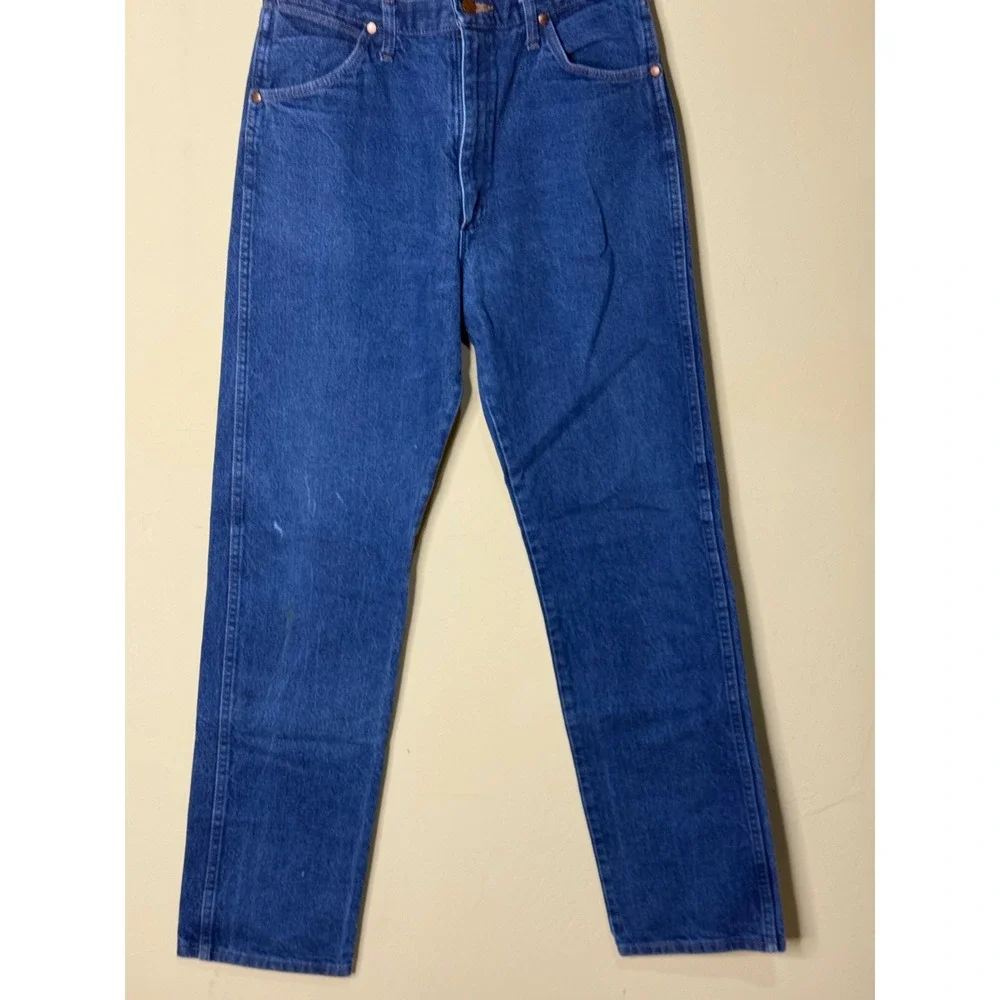 Wrangler Jeans Mens 34x34 Blue Denim Straight Leg Classic Casual Pants‎ Vtg